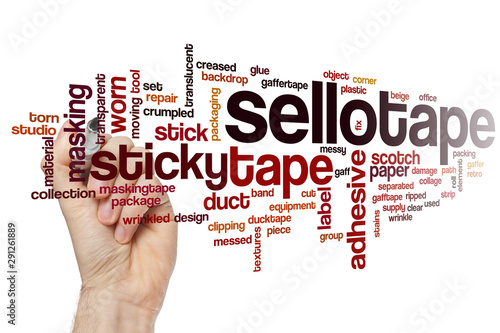 Sellotape word cloud photo