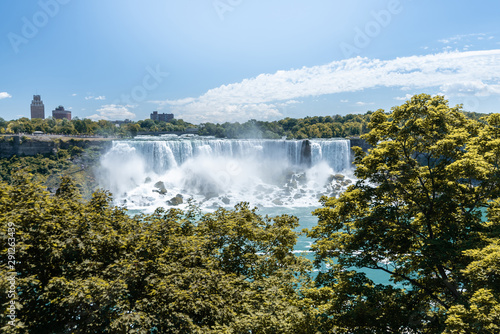 Niagara falls in the summer