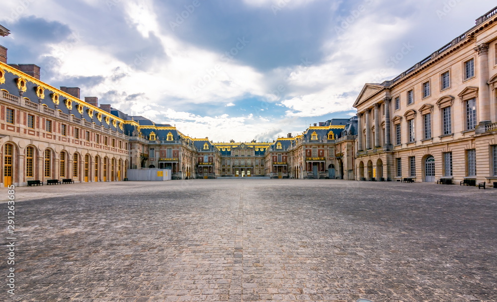 Versailles palace panorama in Paris, France