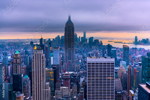 Newyork city at night, New York, United Staes of America photo