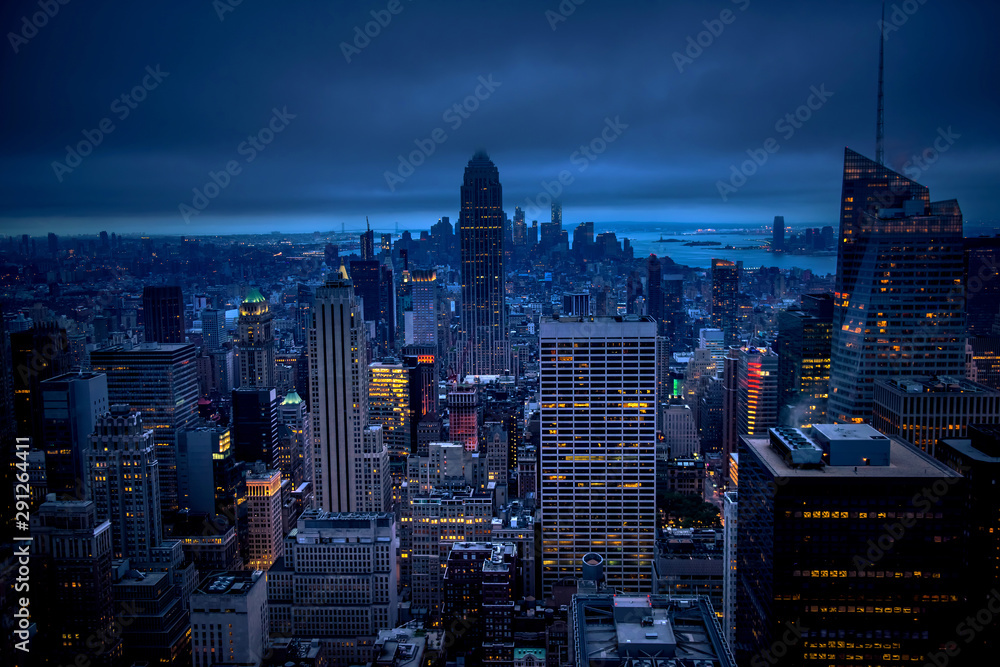 Obraz premium Newyork city at night, New York, United Staes of America