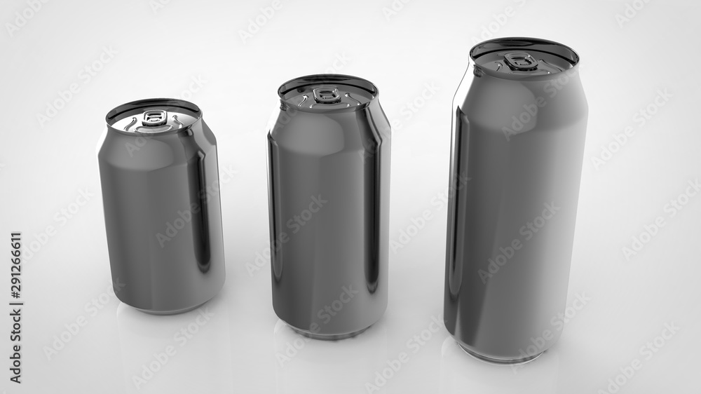 Can soda mock up 3d illustration Realistic render angle view clear white background Can soda mock up 3d illustration Realistic render angle view clear white background