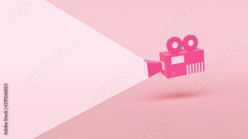 video camera cartoon style. minimal background. 3d rendering