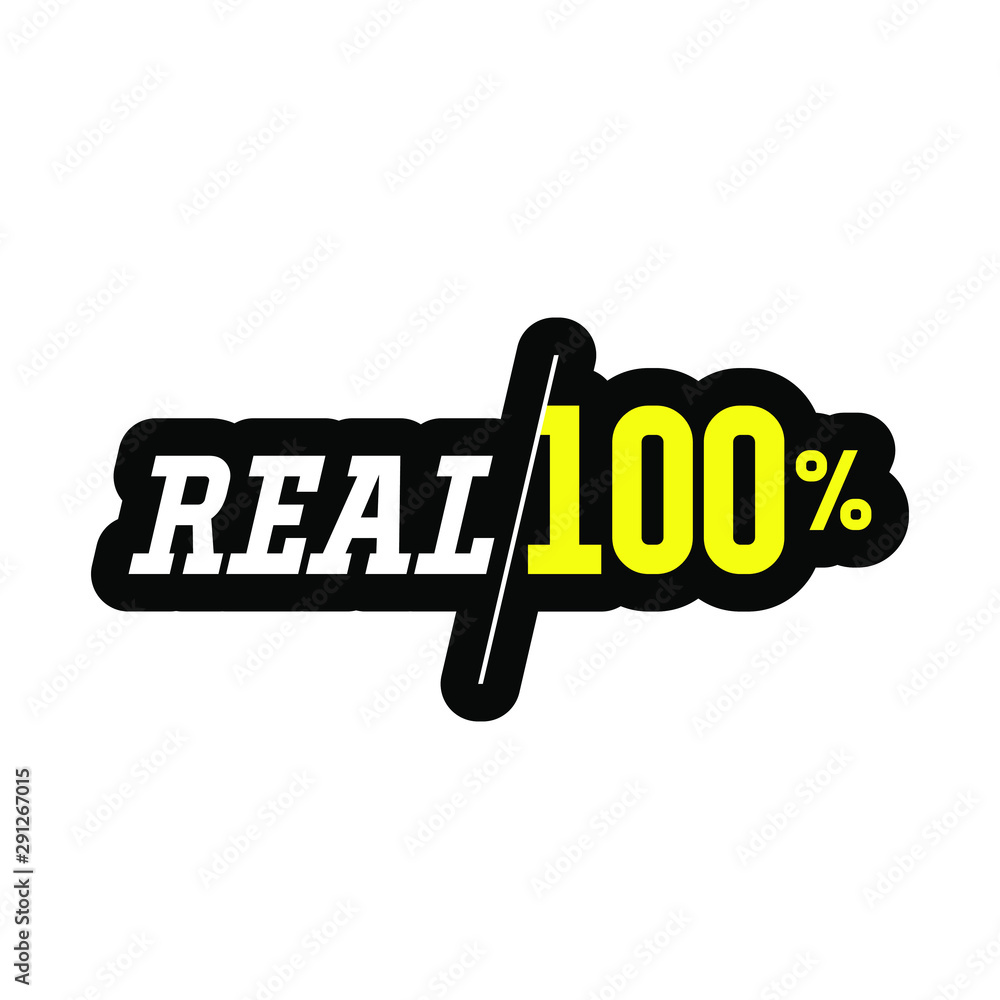 Obraz premium slogan text 100 percent
