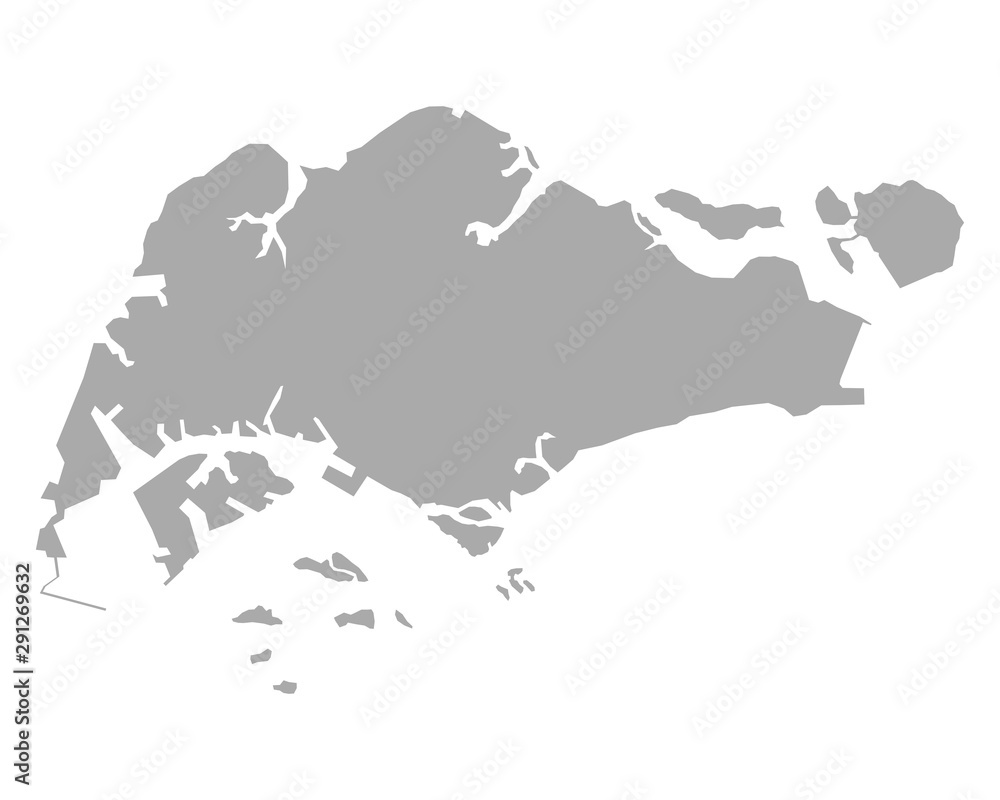 Obraz premium Karte von Singapur