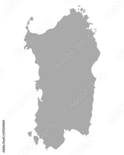 Karte von Sardinien