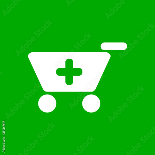 Warenkorb und Hintergrund