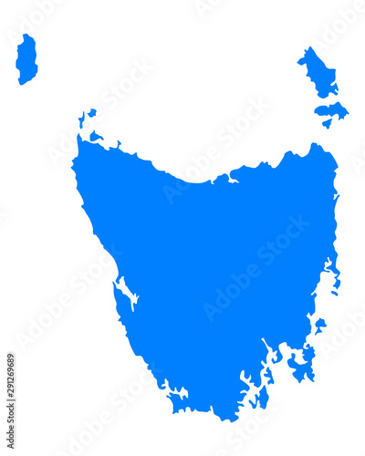 Karte von Tasmanien