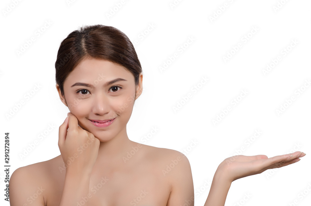 Portrait of Beautiful Asian women on white background Portrait of Beautiful Asian women on white background