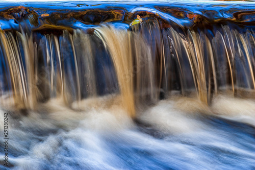 Flowing water in a stream