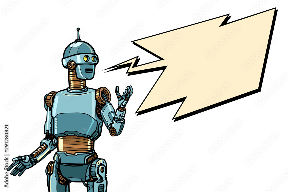 Fototapeta premium robot Cyber Monday advertising poster