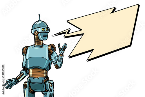 robot Cyber Monday advertising poster