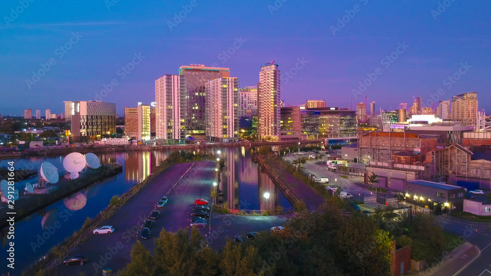 Fototapeta premium Salfod Quays, Media City, Manchester, Salford