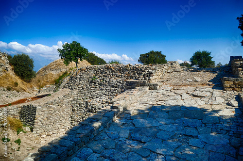 Ramp leading to main city gate of Troy photo