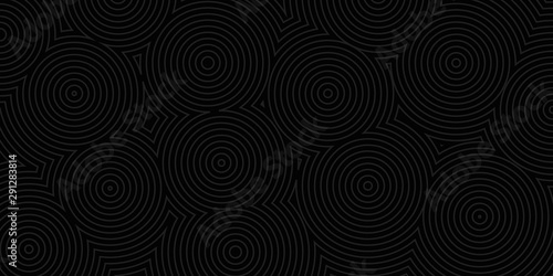 Abstract background of concentric circles in black colors © Olga Moonlight