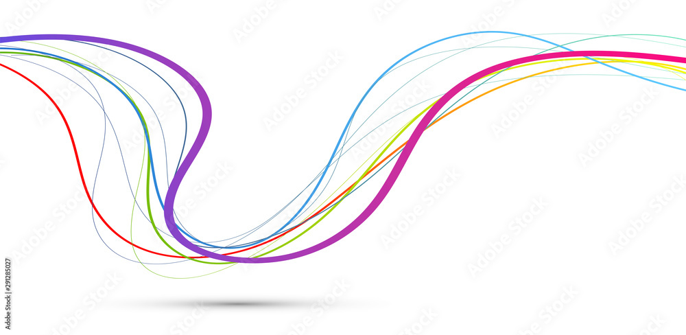 Fototapeta premium grafica, linee, filamenti, colorate,