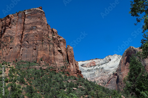 Red and White Cliffs at Zion