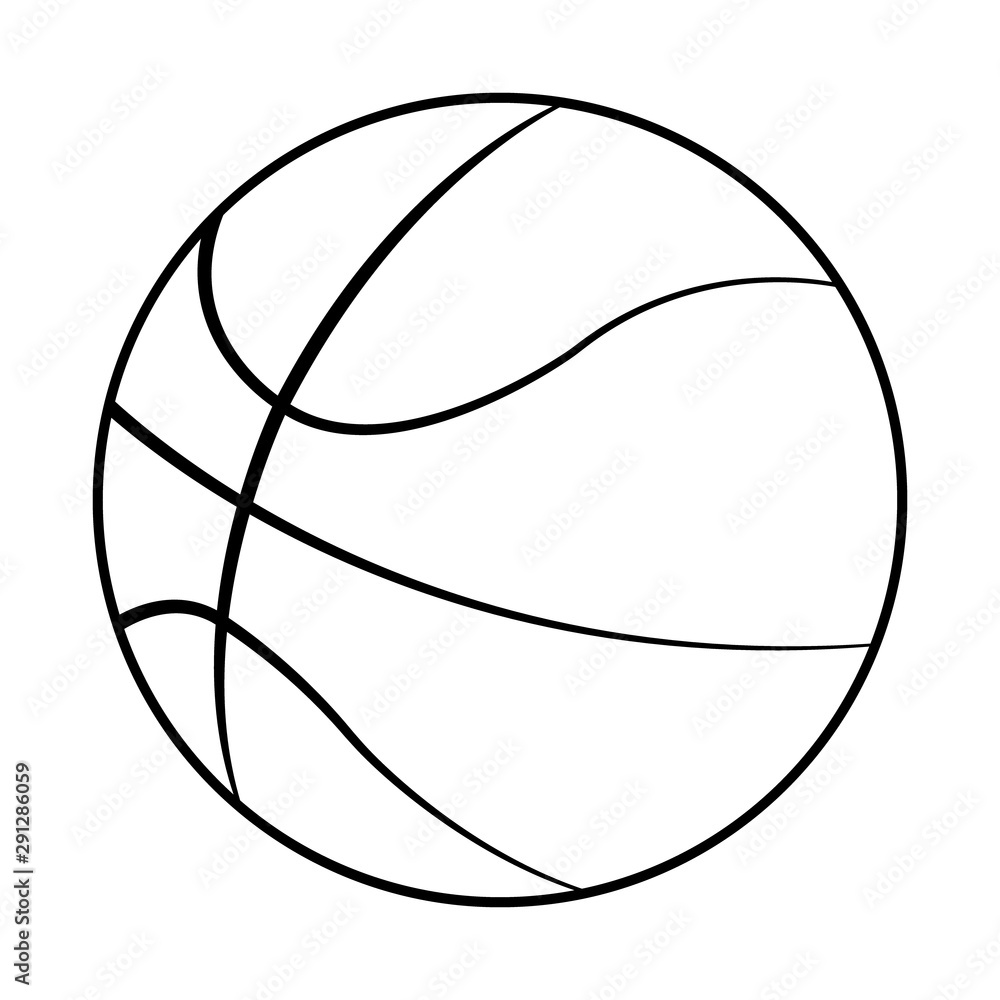 Basketball ball simple flat vector icon vector illustration eps10