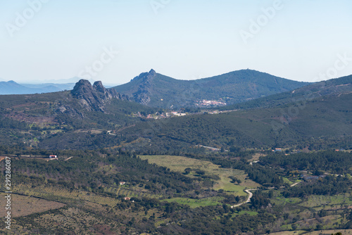 Landscape mountains around Marvao in Alentejo, Portugal