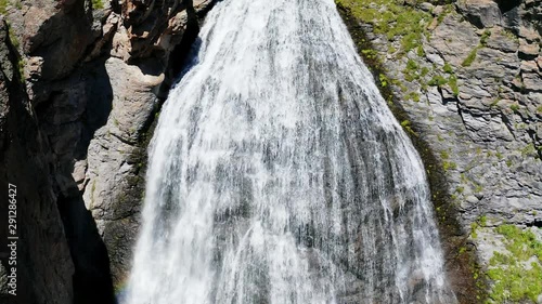 Maiden Braids — falls in upper courses of the Baksan gorge, close to Mount Elbrus, the Caucasian region, Russia.