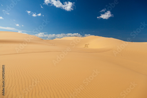 beautiful sand texture of dunes in the Sahara desert  white dunes of Vietnam  near the city of Mui Ne