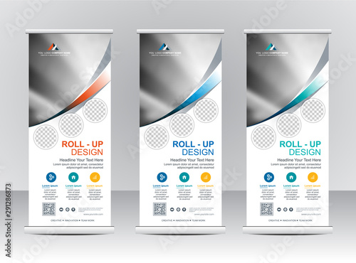 Roll up banner stand template design