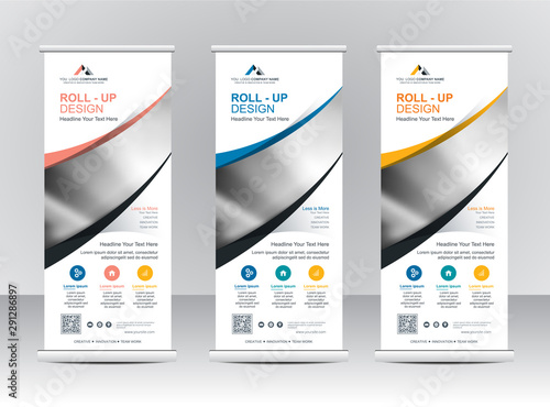 Roll up banner stand template design