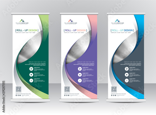 Roll up banner stand template design