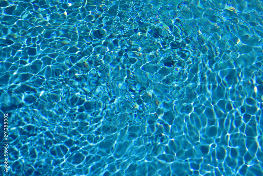 blue water of a swimming pool 