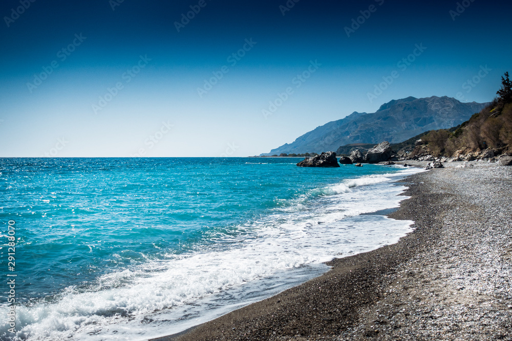 Beach against clear sky Beach against clear sky