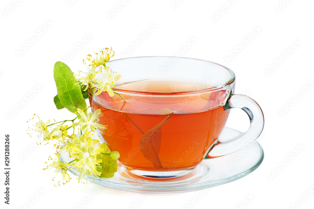 Herbal tea and linden blossom