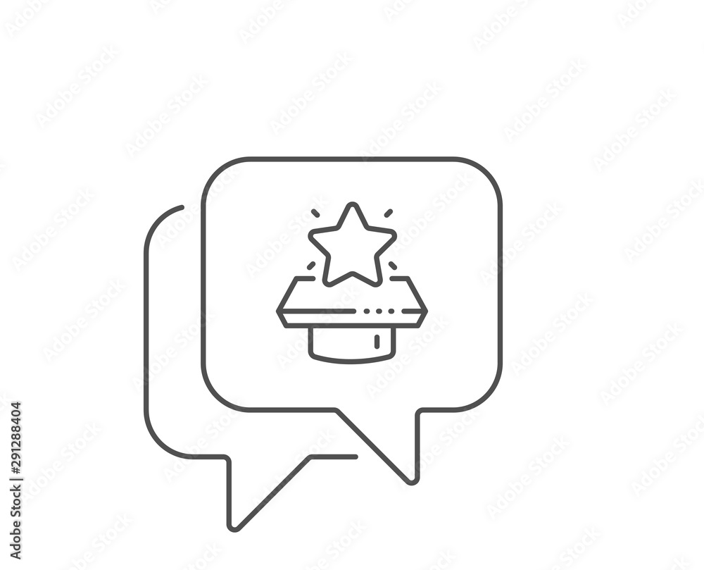 Winner podium line icon. Chat bubble design. First place sign. Best rank star symbol. Outline concept. Thin line winner podium icon. Vector Winner podium line icon. Chat bubble design. First place sign. Best rank star symbol. Outline concept. Thin line winner podium icon. Vector