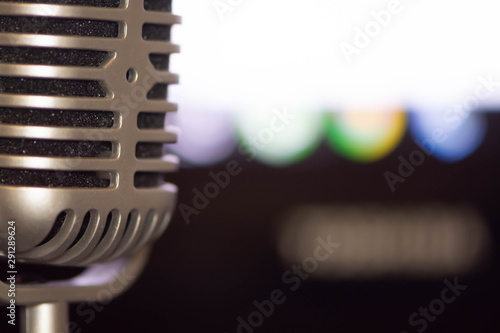 Microphone with bokeh background
