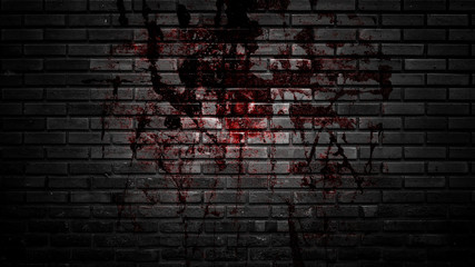 grunge halloween background with blood splash space