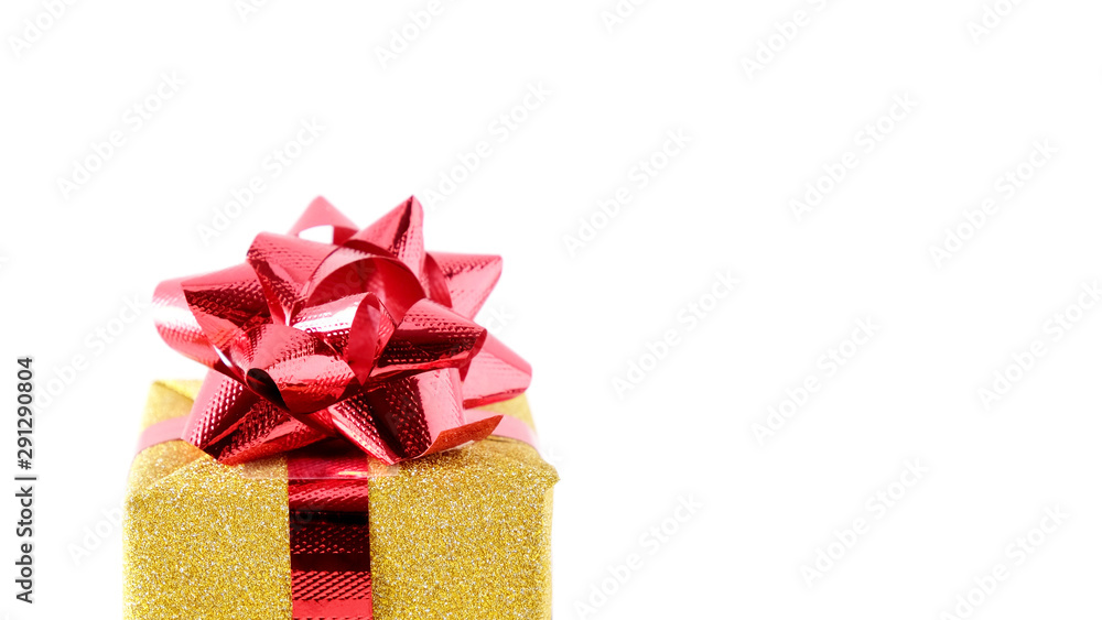 Christmas gift box with red ribbon Christmas gift box with red ribbon