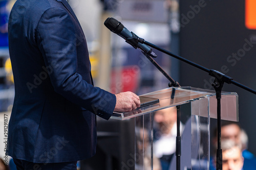 Male Speaker On The Stage photo