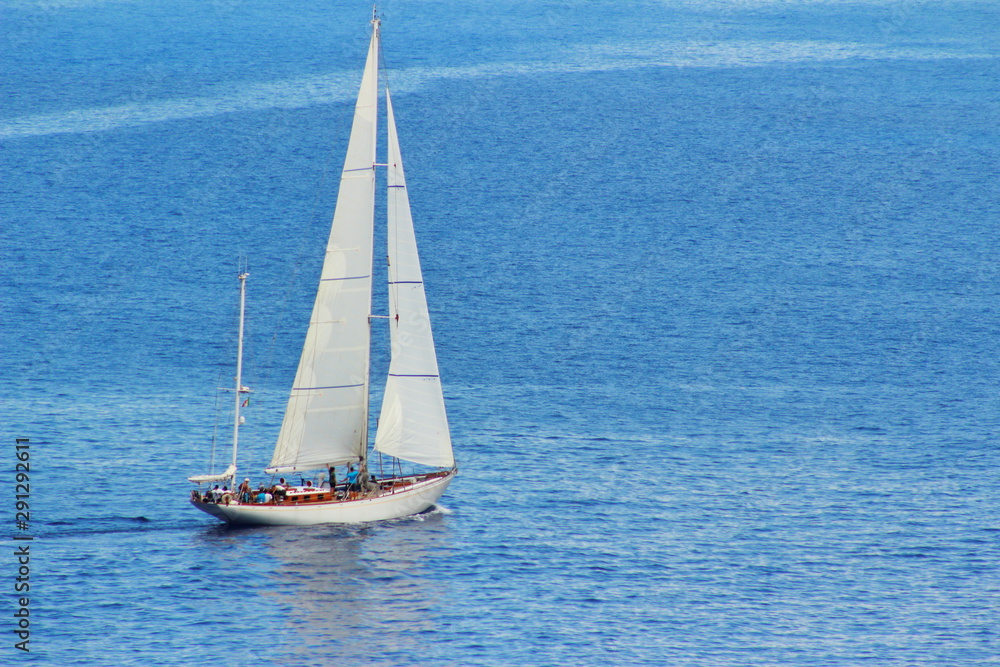 sailboat in the open sea