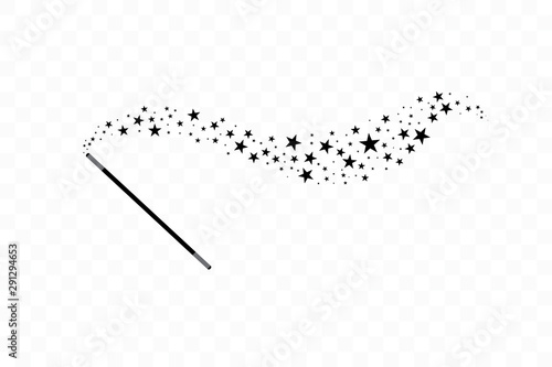 Fototapeta Magic wand with a stars