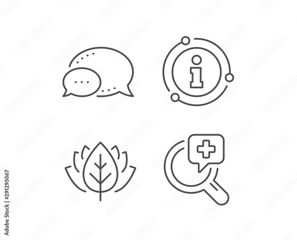 Medical analyzes line icon. Chat bubble, info sign elements. Medicine help sign. Pharmacy medication symbol. Linear medical analyzes outline icon. Information bubble. Vector Medical analyzes line icon. Chat bubble, info sign elements. Medicine help sign. Pharmacy medication symbol. Linear medical analyzes outline icon. Information bubble. Vector