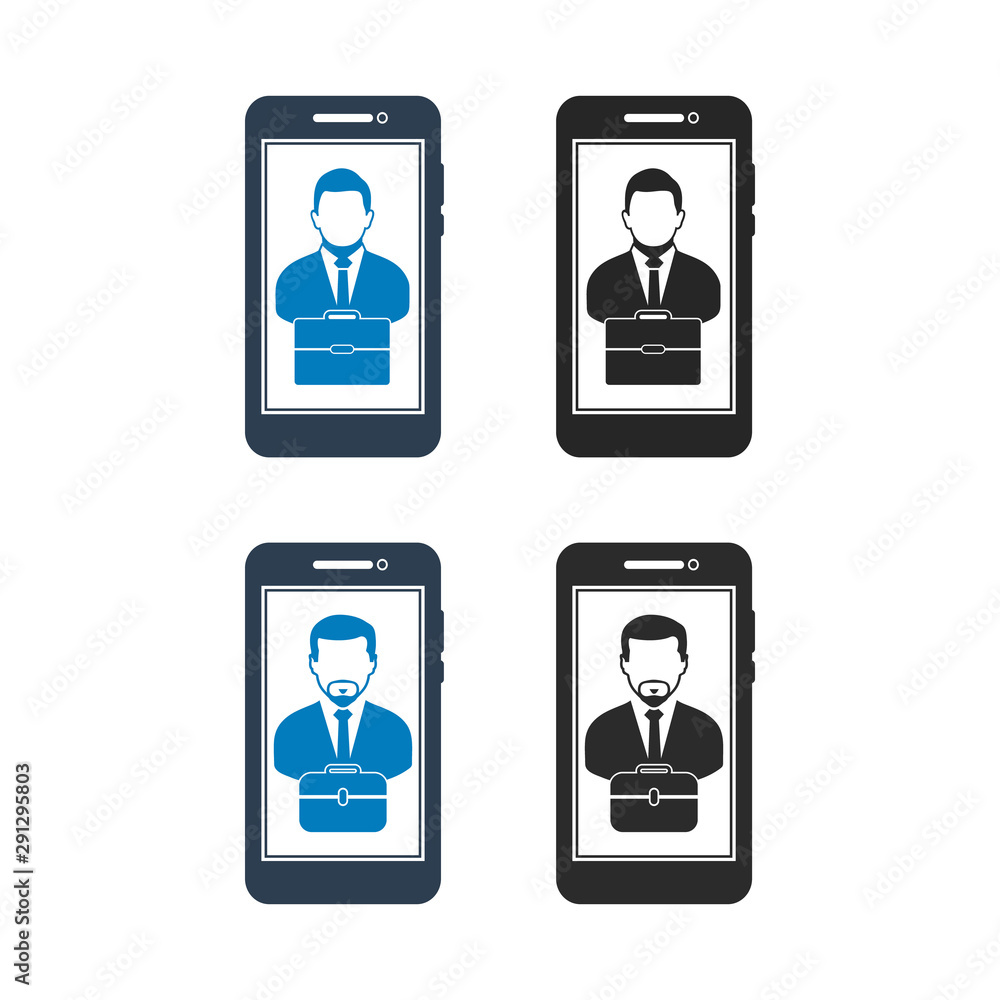 M-commerce icon set. Flat style vector EPS. M-commerce icon set. Flat style vector EPS.