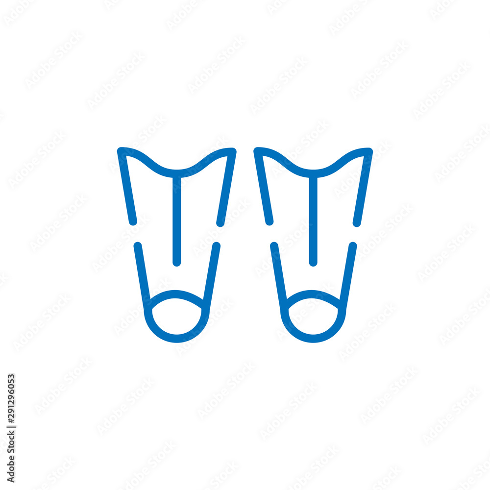 Obraz premium diving snorkeling icon Logo illustration. vector Icons Set Outline. Simple Modern graphic flat design design concepts. 