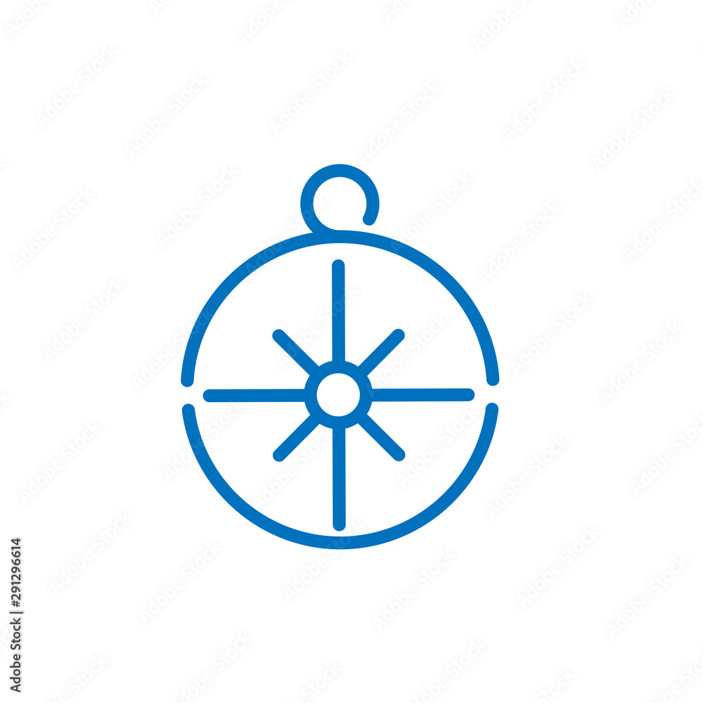 Obraz premium compass icon Logo illustration. vector Icons Set Outline. Simple Modern graphic flat design design concepts. 