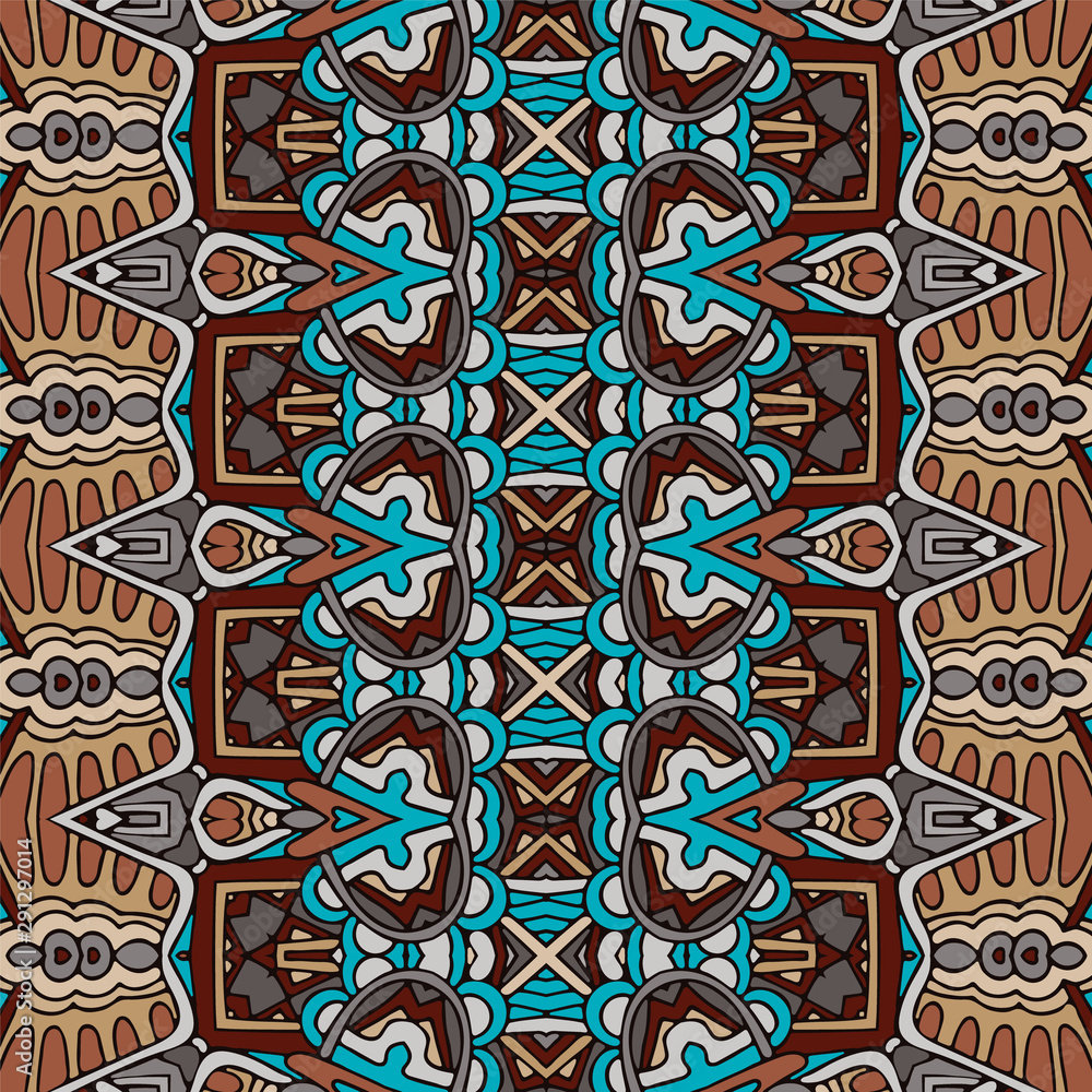 Vector seamless pattern african art batik ikat.