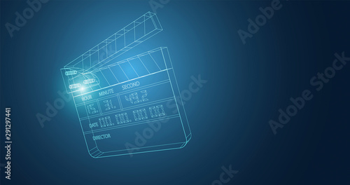 icona, cinema, wireframe
