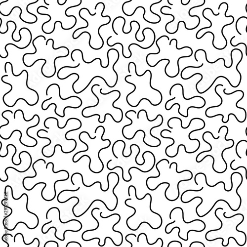 Seamless pattern. Abstract Doodle background. Hand drawn Chaotic lines on white background. Vector illustration.