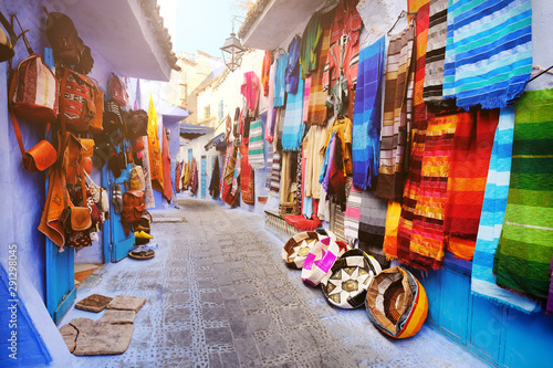 Street market in Chefchaouen, Morocco.