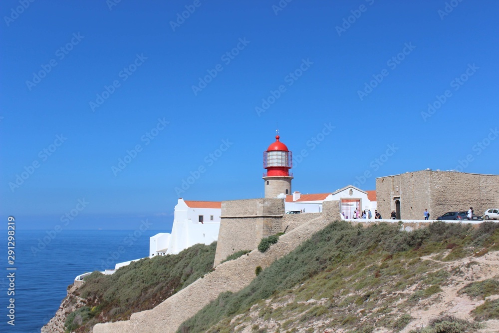 lighthouse in portugal sunny day