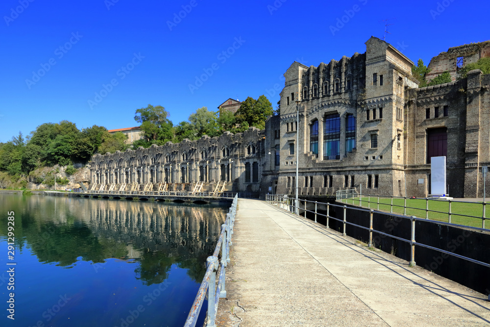 Fototapeta premium hydroelectric power plant taccani in trezzo sull'adda town in italy