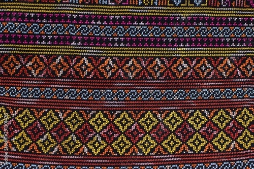 Woven fabrics of Nan Province close-up