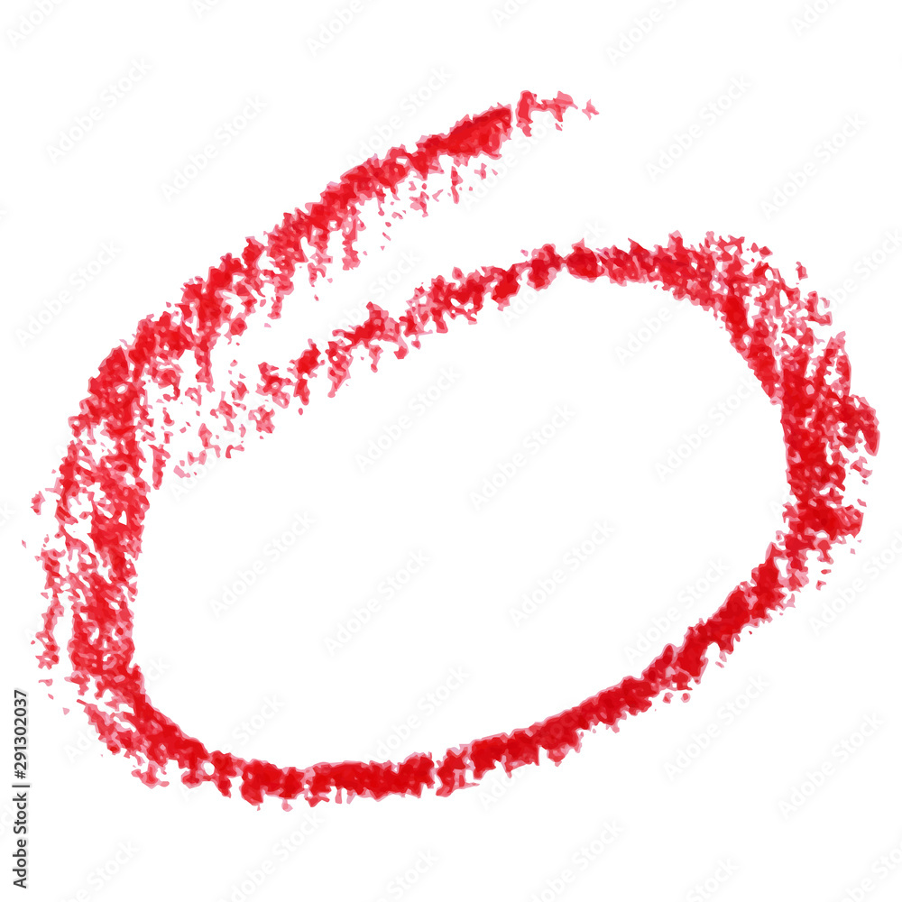 Red marker pen highlighter circle. Vector illustration Red marker pen highlighter circle. Vector illustration